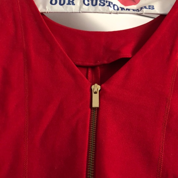 Banana republic red fit & flare dress - Picture 4 of 5